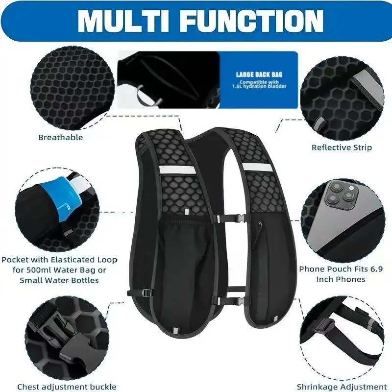 남녀 공용, 방수 기능, 통기성, 스포츠용 조끼형 배낭 - Hydration Vest 리뷰 및 가격
