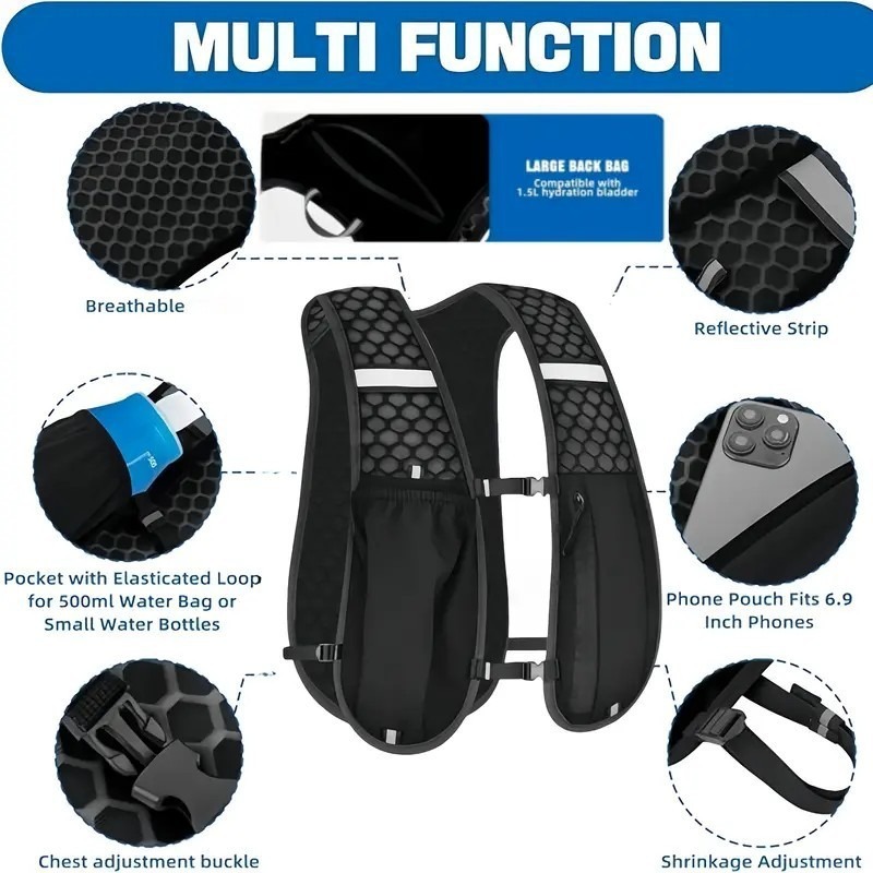 1~4개 세트, 야외용 경량 하이킹 조끼, 러닝 및 사 - Hydration Vest 리뷰 및 가격